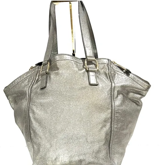 Yves Saint Laurent Metallic Downtown Tote - Picture 2 of 9